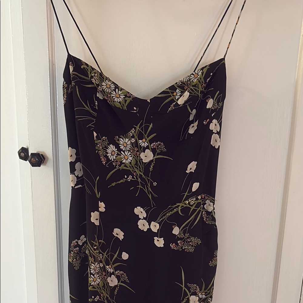 Reformation Black Floral Maxi Dress